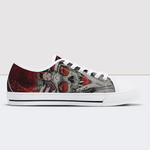 Replica Skull Low Top Canvas Shoes