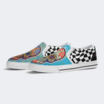 Unisex Skull Graffiti Art Print - Slip On Shoes