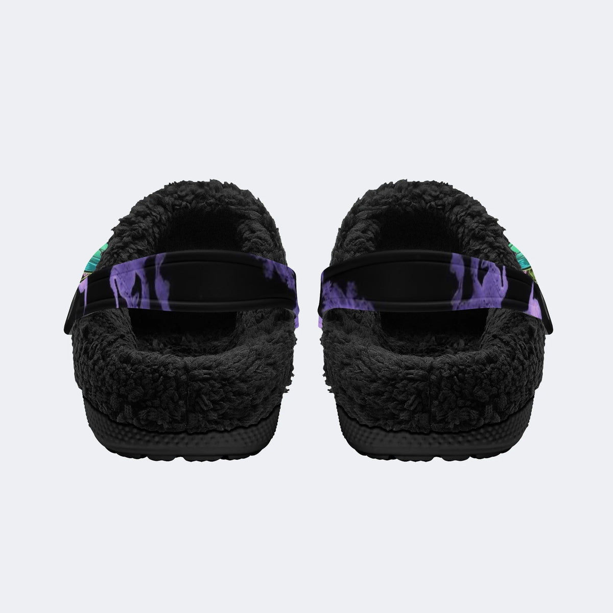 Gothic Luna Moth - Fur Lined Slippers/Sandals