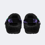Gothic Luna Moth - Fur Lined Slippers/Sandals