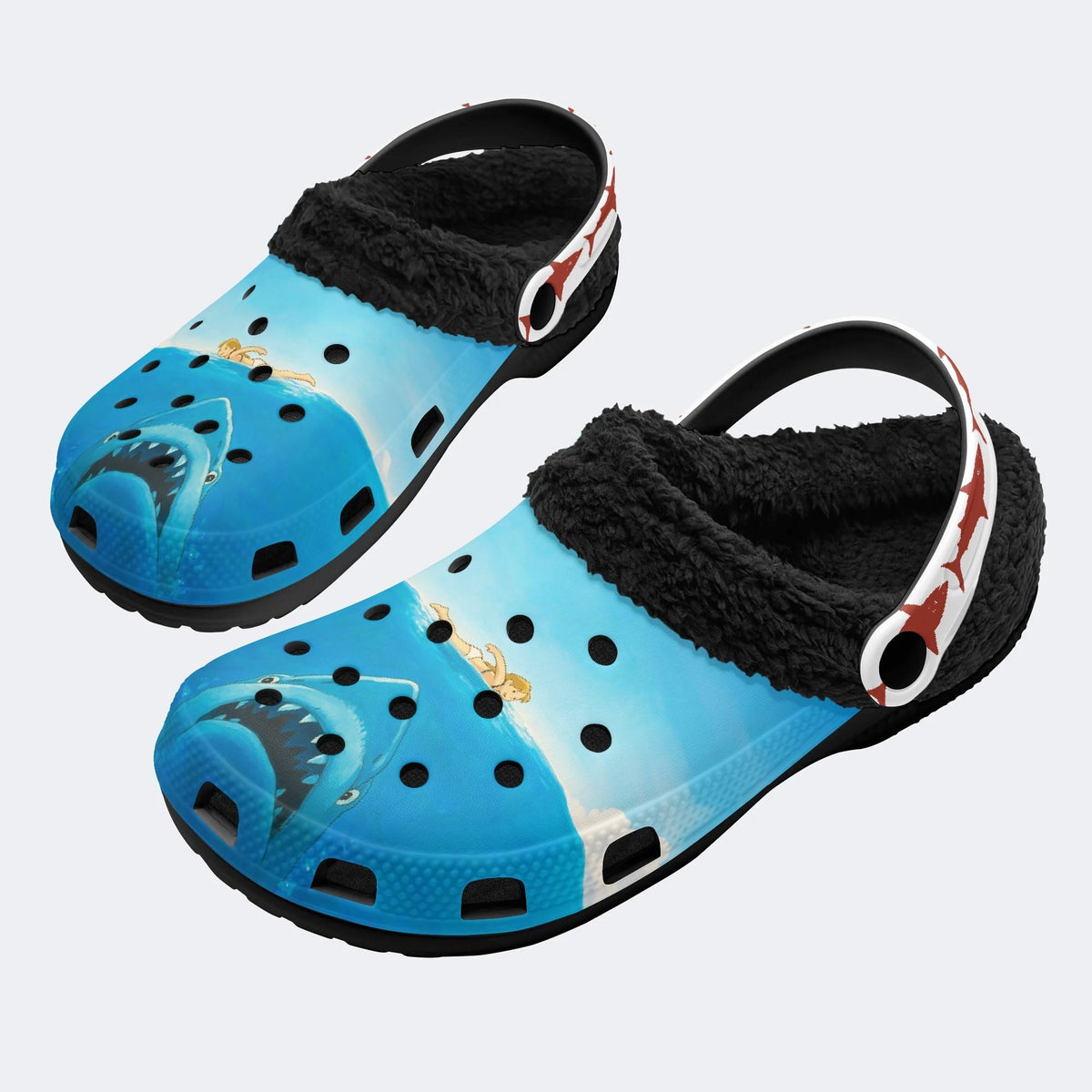 Deep Sea Shark - Fur Lined Slippers/Sandals