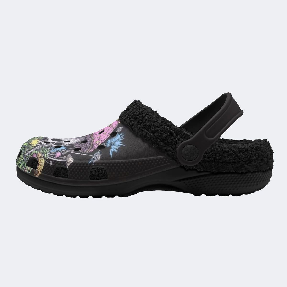 Mushroom Skull - Fur Lined Slippers/Sandals