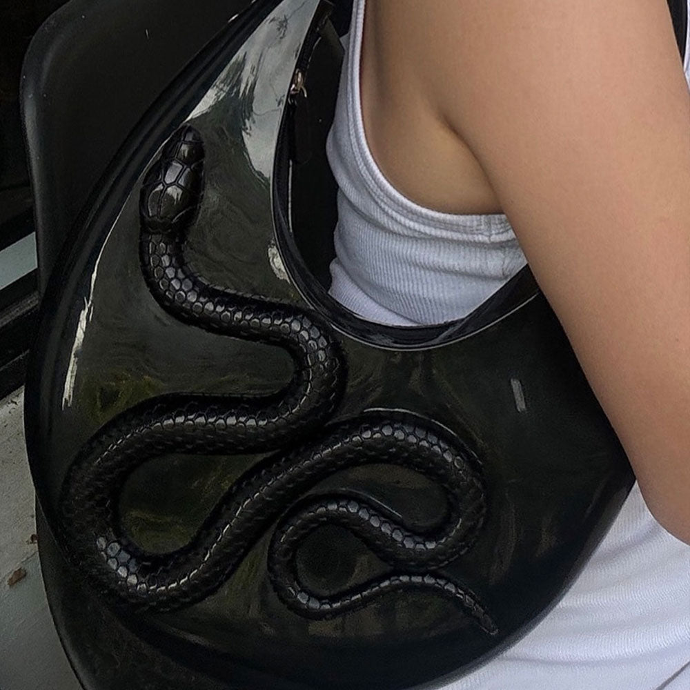 Punk 3D Snake Underarm Bag