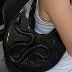 Punk 3D Snake Underarm Bag