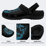 Dark Ice Flame Skull - Fur Lined Slippers/Sandals