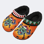 Axe Zombie Santa Print - Fur Lined Slippers/Sandals