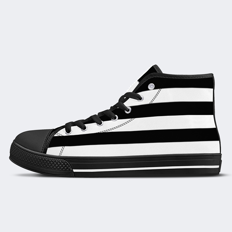 Heterosexual Pride Flag High Top Canvas Shoes