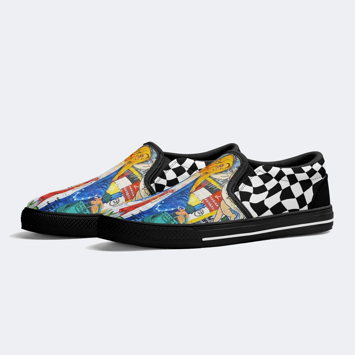 Unisex Graffiti Mary Art Print - Slip On Shoes