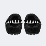 Death Moth Vintage Print - Fur Lined Slippers/Sandals