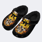 Fiery Smile Skull - Fur Lined Slippers/Sandals