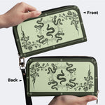 Inscribed Viper Print - Leather Wallet