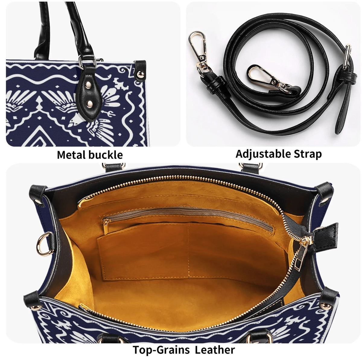 White Eagle Totem - Leather Handbag