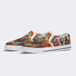 Unisex Tie Dye Skull Graphic Print - Slip On Shoes