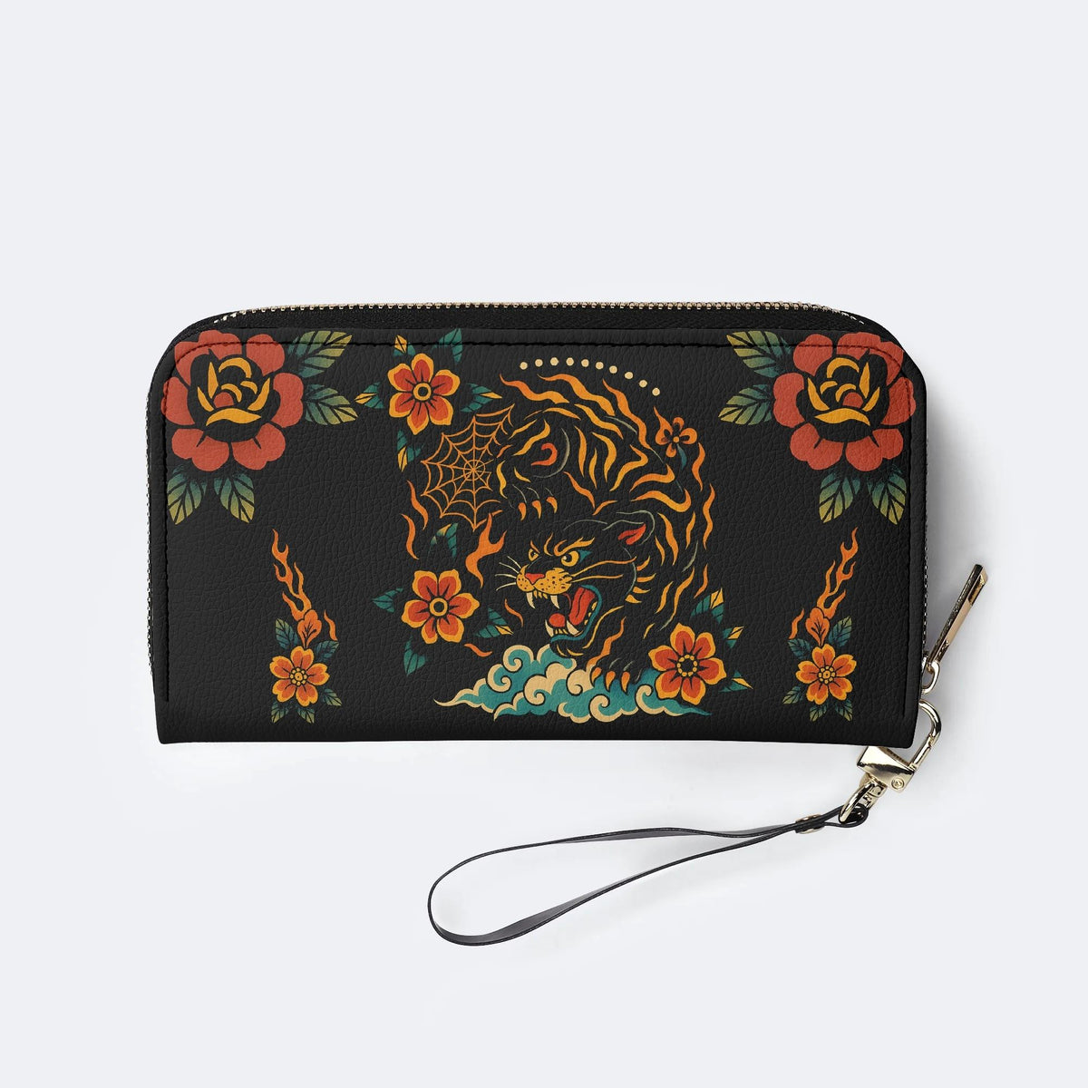 Black Panther Print - Leather Wallet