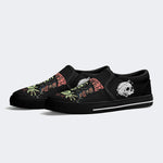 Unisex Horror Skull Print - Slip On Shoes