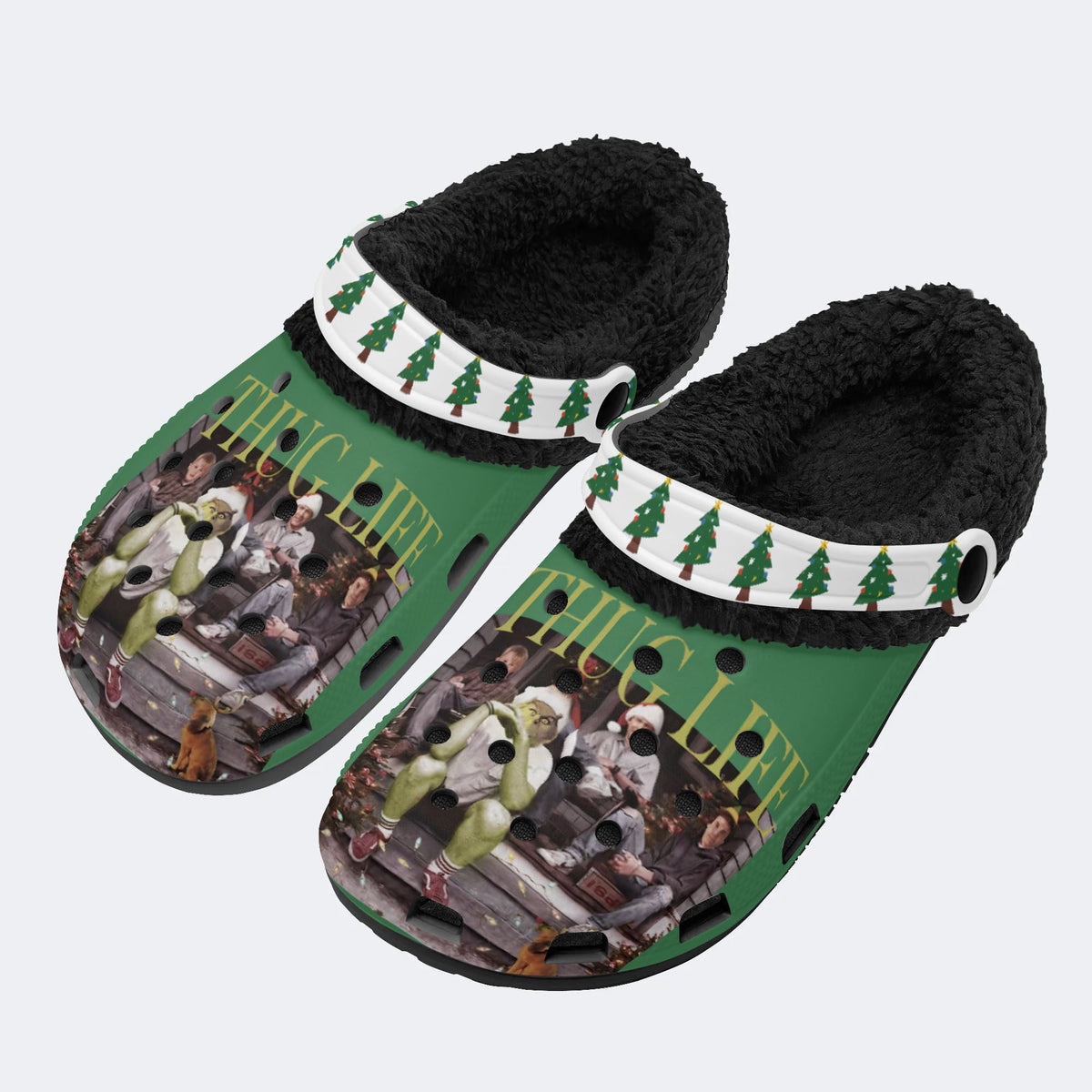 Christmas Movie Print - Fur Lined Slippers