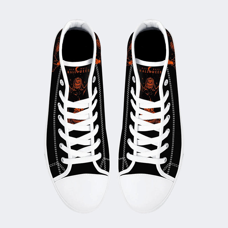 Unisex Halloween Horror Totenkopf Druck - High Top Canvas