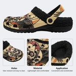 Reaper’s Whisper Print - Fur Lined Slippers/Sandals