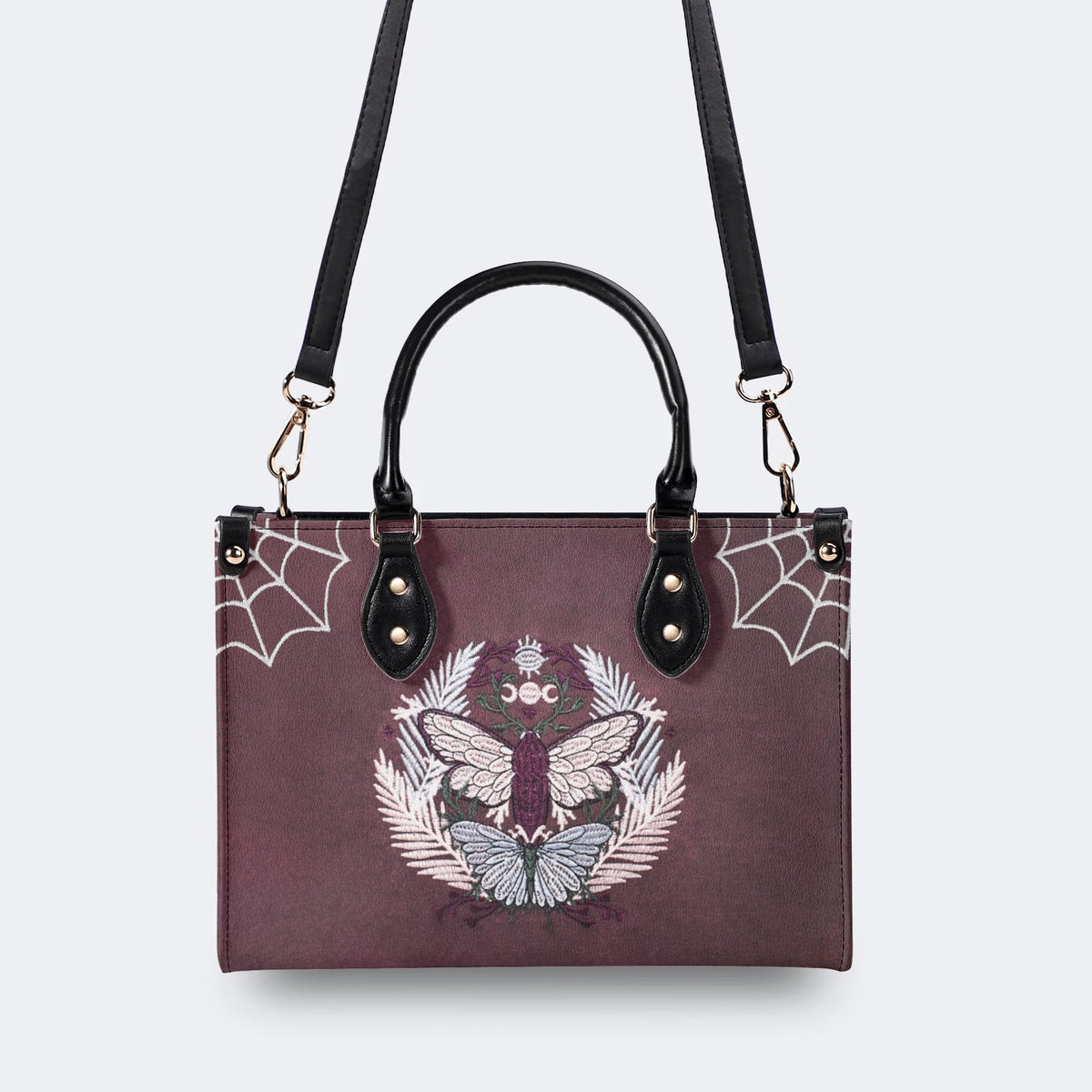 Trivia Moth Print - Leather Handbag