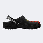 Horror Movie Vintage Graphic Print - Fur Lined Slippers