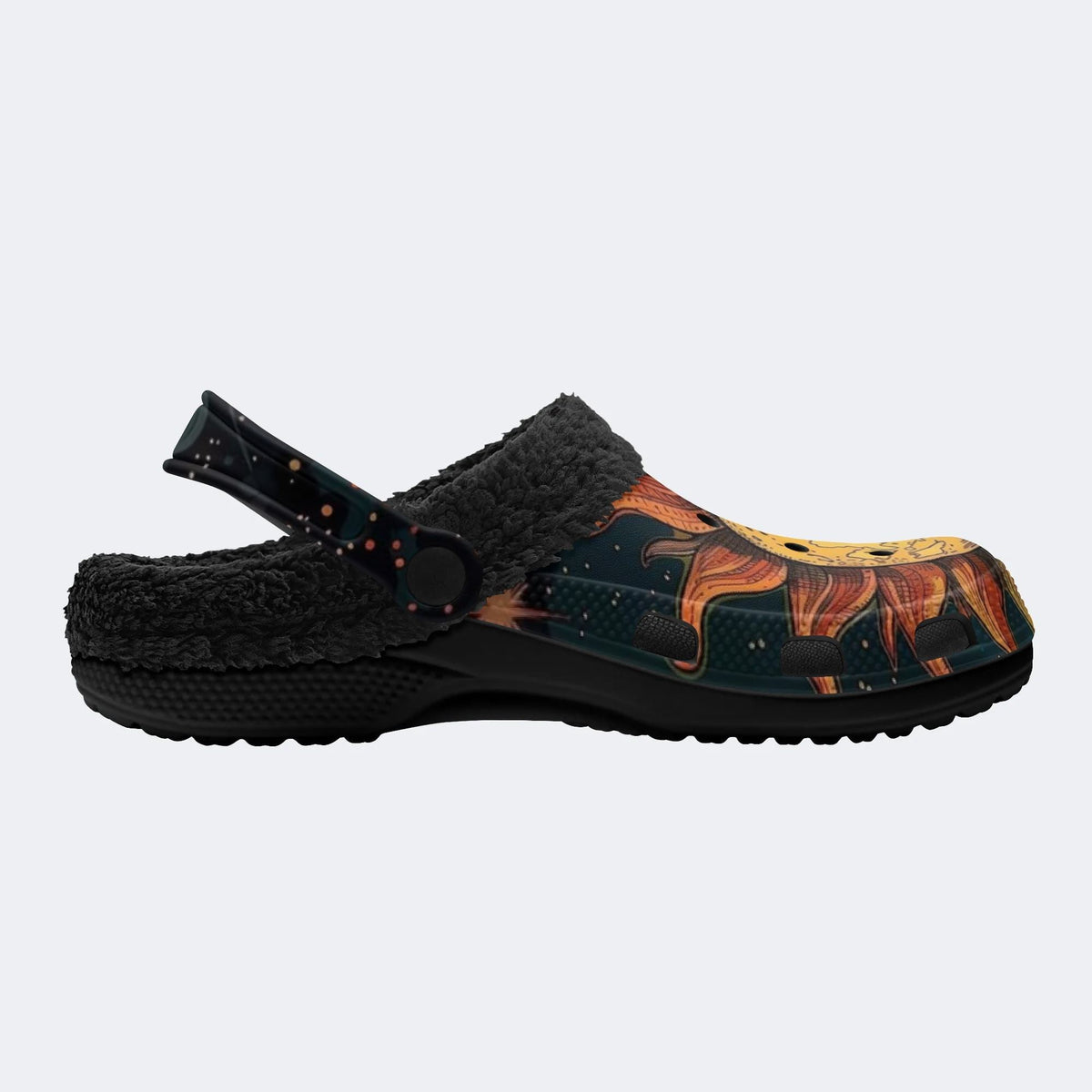 Dark Tarot Cosmos‑Fur Lined Slippers Sandals