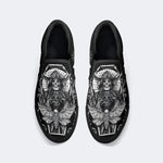 Surreal Death Moth&Skull - Slip On Shoes