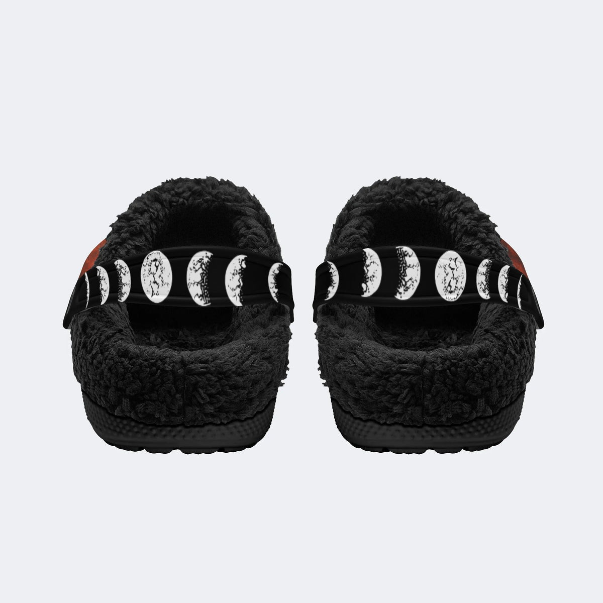 Skull Horror Print - Fur Lined Slippers/Sandals