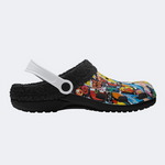 Unisex Christ Mary Graffiti Art Print - Fur Lined Slippers/Sandals