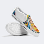 Unisex Christ Mary Graffiti Art Print - Slip On Shoes