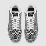 Visual Vortex Dunk Low Leather Sneakers