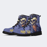 Unisex Funny Skull Art Illustration Print - Boots