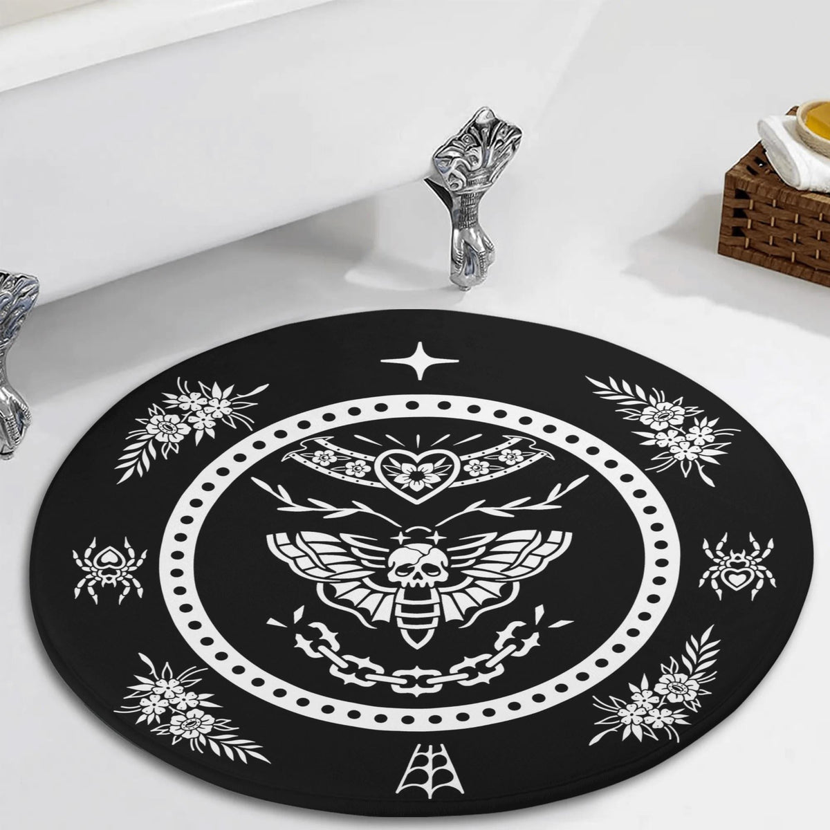 Death Moth Vintage Print - Floor Mat