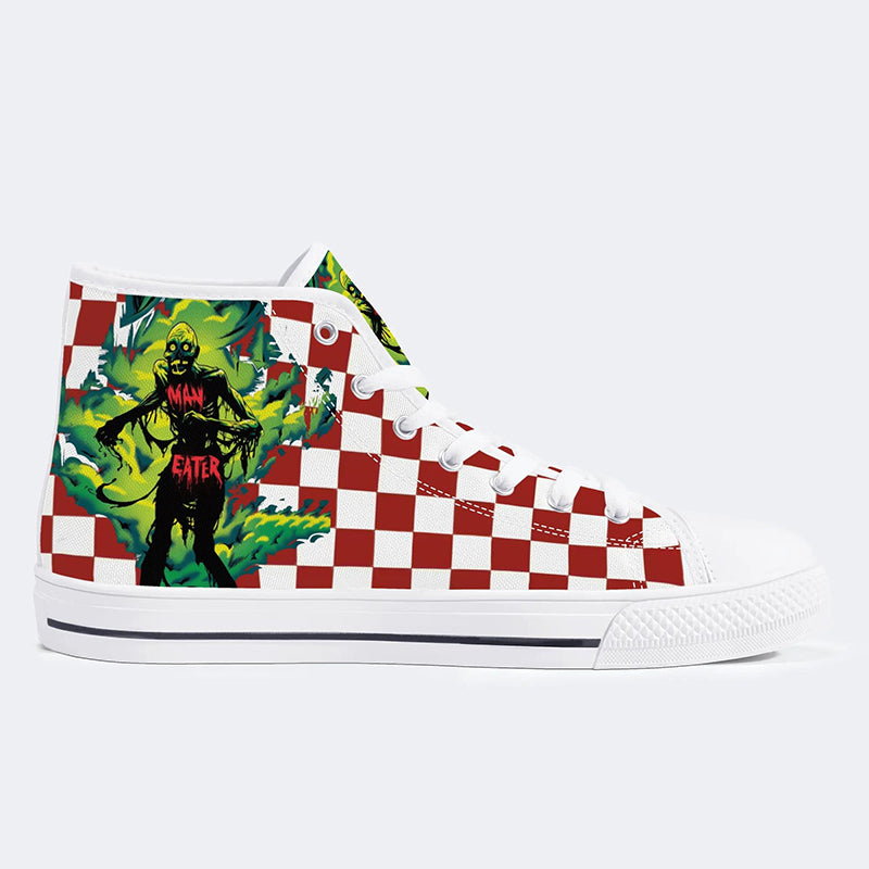 Unisex More Brains Print - High Top Canvas