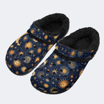 Celestial Sun Moon - Fur Lined Slippers/Sandals