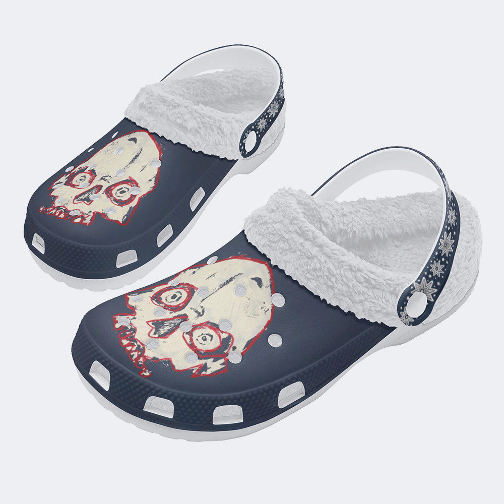 Pop Skull Art Classic - Fur Lined Slippers/Sandals