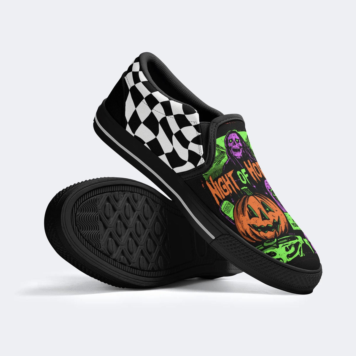 Night Of Horrors Print - Slip On Shoes