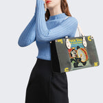 Cat Playing Drums - Leather Handbag