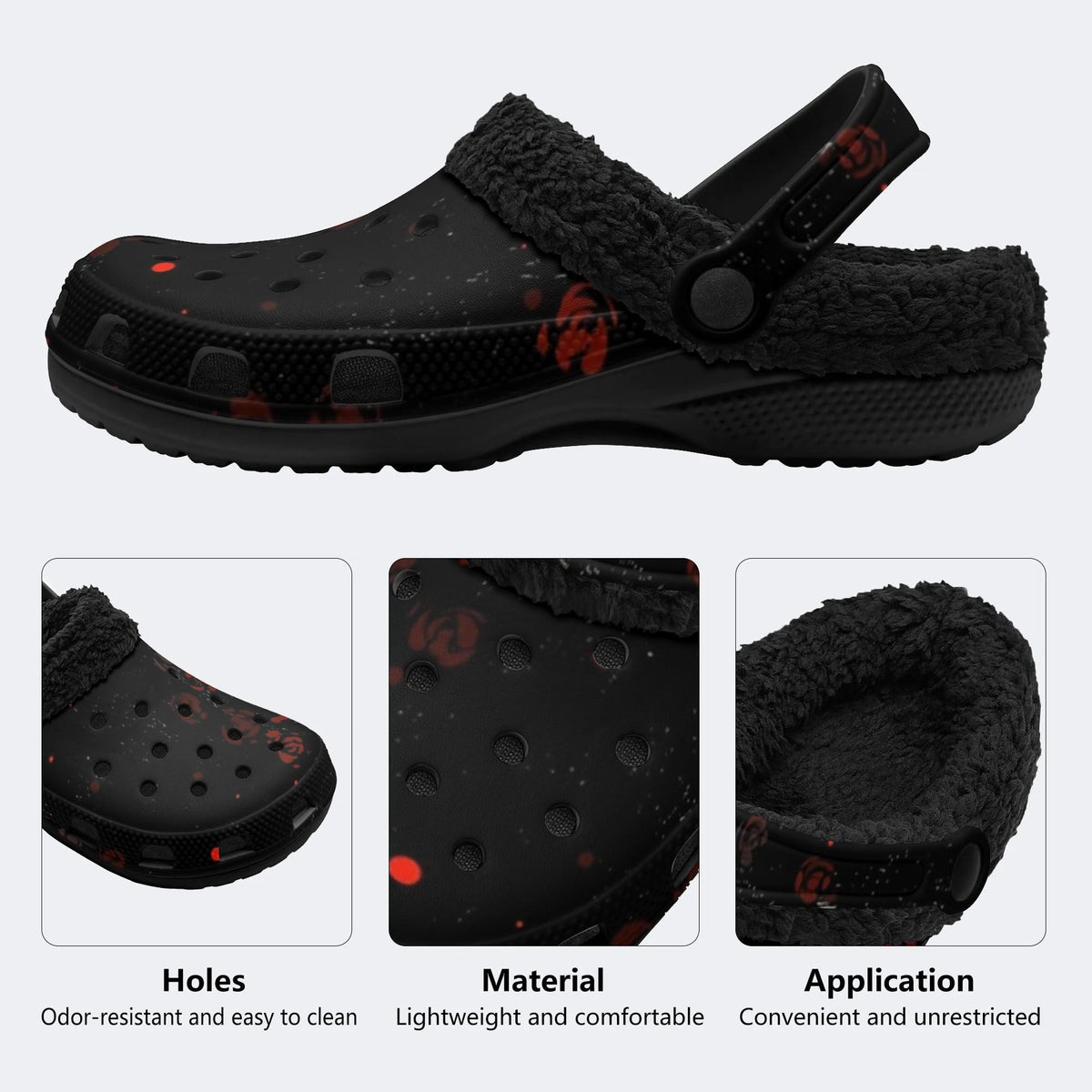 Scattered Rose - Fur Lined Slippers/Sandals