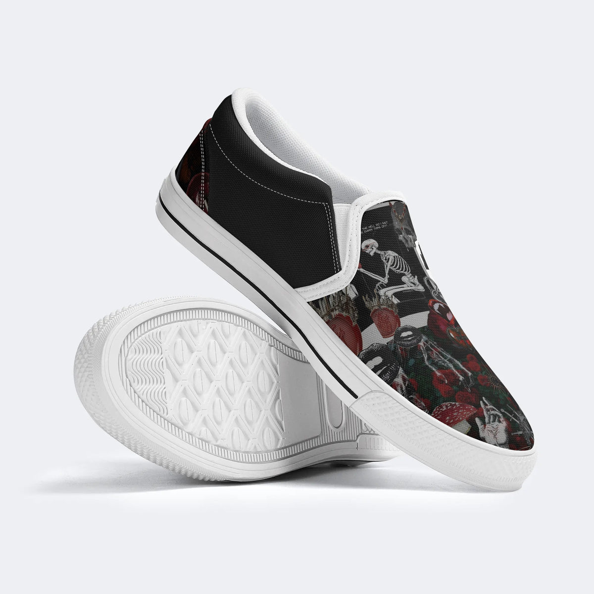 Horror Collage Print - Slip On Shoes