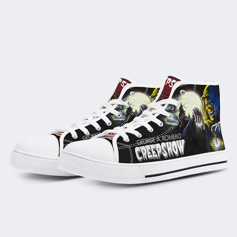 Horror Movie Vintage Graphic Print - High Top Canvas