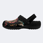 Tiger And Crocodile Print - Fur Lined Slippers/Sandals