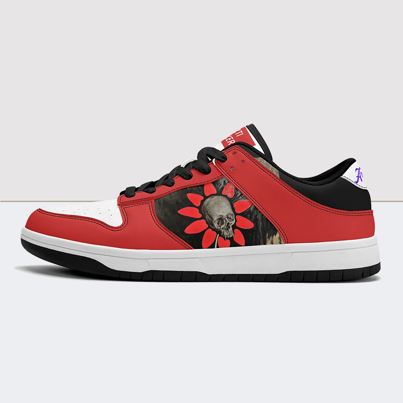 Macabre Flower Dunk Low Leather Sneakers