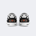 Black And White Snake Print - Slip On Shoes