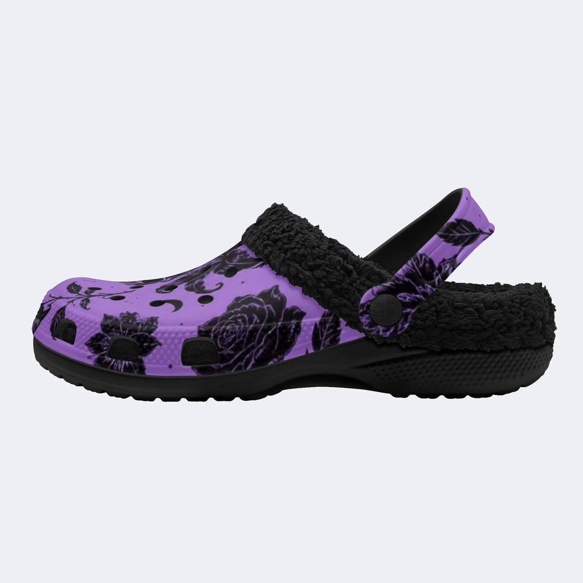 Moon Skull Floral - Fur Lined Slippers/Sandals