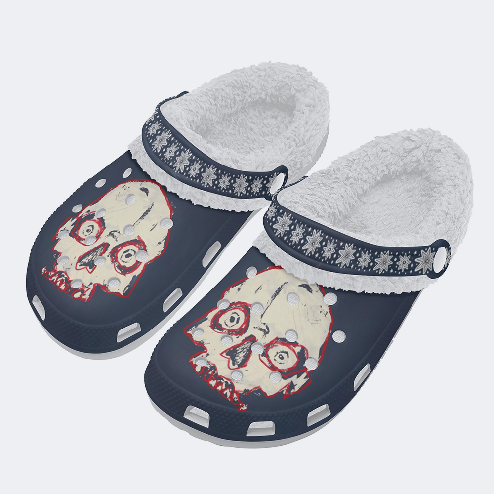 Pop Skull Art Classic - Fur Lined Slippers/Sandals