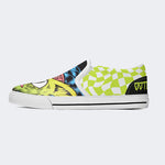 Unisex Skateboarding Cat Print - Slip On Shoes