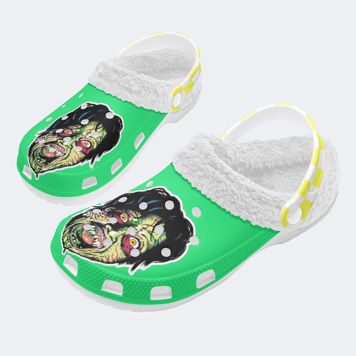 Unisex Horror Print - Fur Lined Slippers