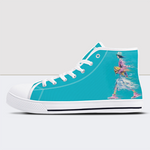 'Go' Print High Top Canvas Shoes