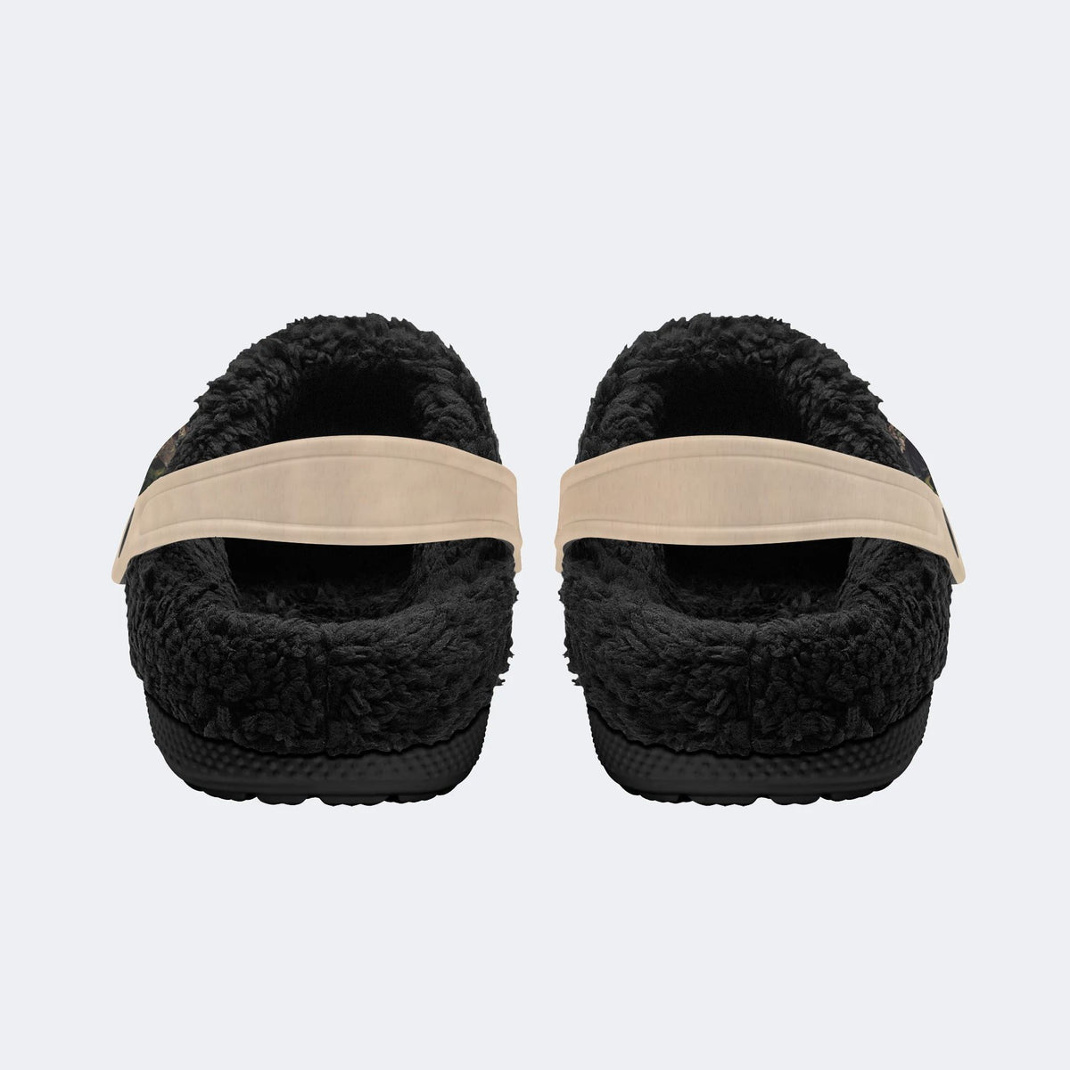 Personalized Couple Name Frog Couple Print - Fur Lined Slippers/Sandals