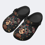 Human Face Rhinoceros Beetle Print - Slippers/Sandals